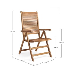 Armchair 5 Positions in Wood - Noemi
