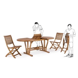 Extending Wooden Table - Noemi