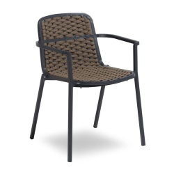 Stackable Chair with Padded Seat - Alessia