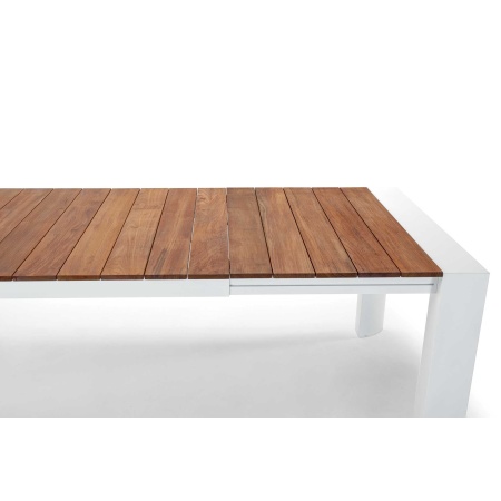 Extending Table in Aluminium and Wood - Top
