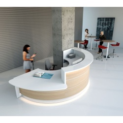 Curved reception desk - Valde
