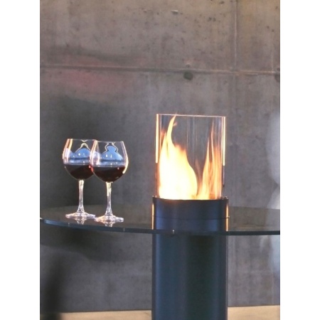 Steel Bioethanol Fireplace with Table - Minerva table