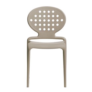 Outdoor Stackable Chair in Taupe - Colette