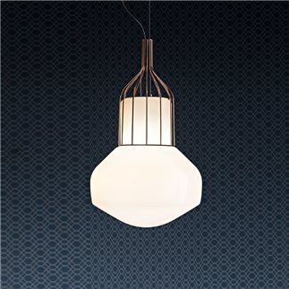 Pendant Lamp in Glass and Metal - Aèrostat | Fabbian