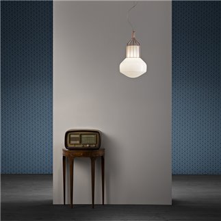 Pendant Lamp in Glass and Metal - Aèrostat | Fabbian