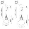 Lampada a sospensione in metallo - Aèrostat