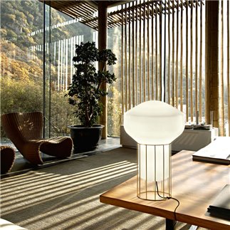 Table Lamp in Glass and Metal - Aérostat | Fabbian