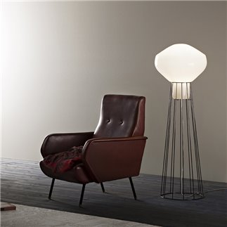 Floor Lamp in Glass and Metal - Aérostat | Fabbian