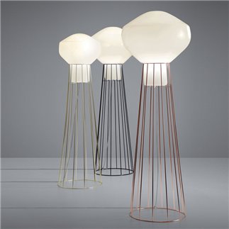 Floor Lamp in Glass and Metal - Aérostat | Fabbian