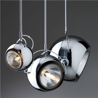 Hanging Lamp with Adjustable Spotlight - Beluga | Fabbian