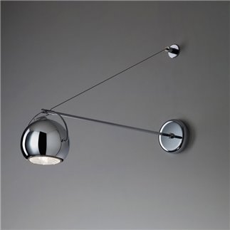 Wall Spotlight with Metal Arm - Beluga Colour | Fabbian