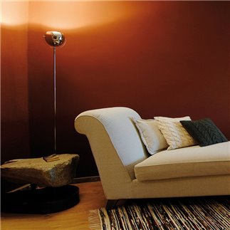 Floor Light in Chromed Metal - Beluga steel | Fabbian