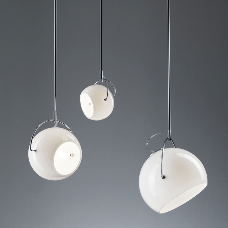 Lampada a Sospensione in Vetro Bianco - Beluga White | Fabbian