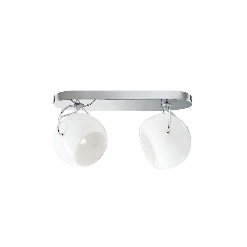 Faretto da Parete Bianco Orientabile 2 o 3 Luci - Beluga White | Fabbian