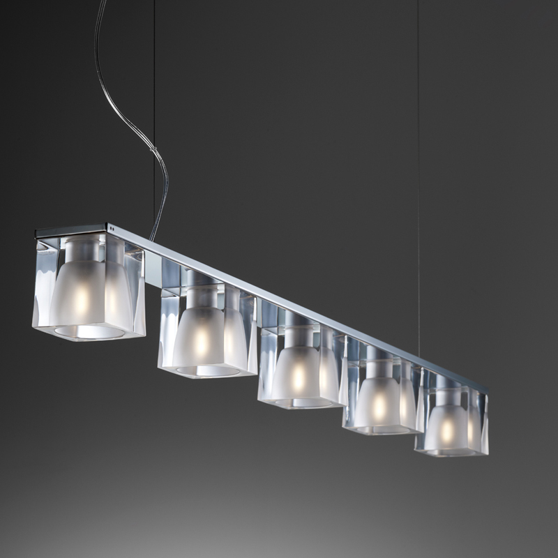 Suspension Lamp 5 lights - Cubetto | Fabbian