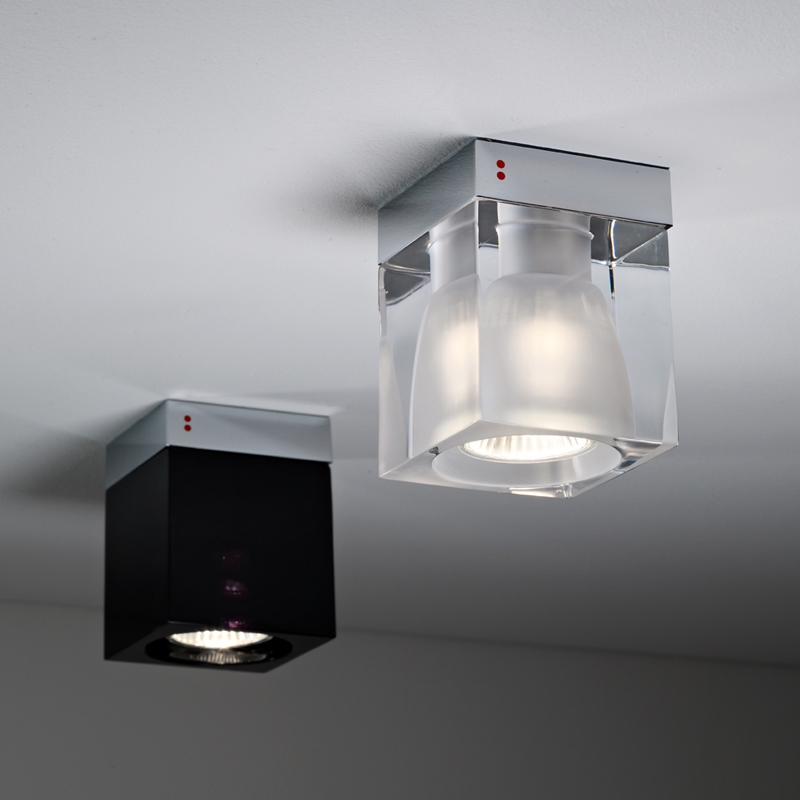 Ceiling Spotlight in glass - Cubetto | Fabbian