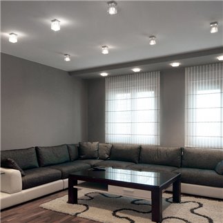 Ceiling Spotlight in glass - Cubetto | Fabbian