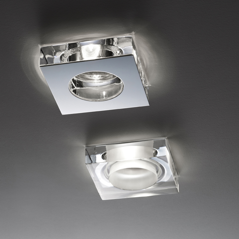 Semi-recessed crystal spotlight - Lui | Fabbian