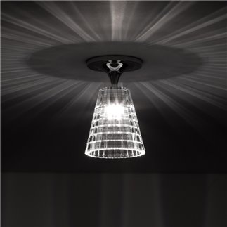 Flow ceiling lamp glass and metal | Fabbian