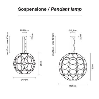 Lampada a Sospensione LED in Metallo - Giro | Fabbian