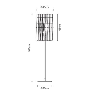 Lampada da terra in legno - Stick | Fabbian