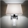 Wall Lamp in crystal and fabric - Vicky