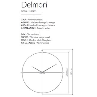 Orologio da parete Delmori - NOM-DEN000NN | ISACONTRACT.COM