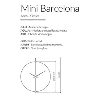 Orologio da parete Mini Barcelona - NOM-MBAR | ISACONTRACT.COM