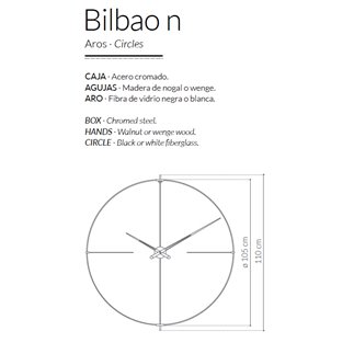 Wall Clock Bilbao - NOM-BIN000NN | ISACONTRACT.COM