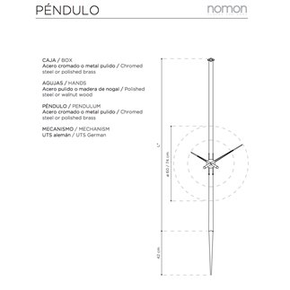 Orologio da parete Pendulo - NOM-PENDULO | ISACONTRACT.COM