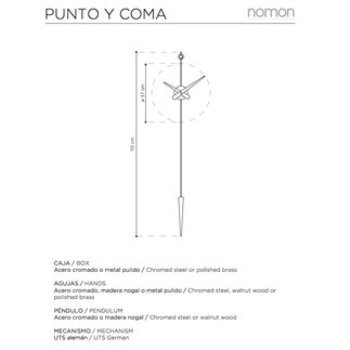 Orologio da parete Punto y Coma - NOM-PCI | ISACONTRACT.COM