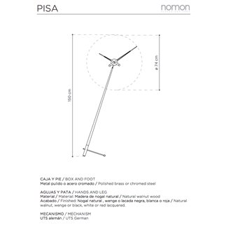 Floor Clock Pisa - NOM-PISA | ISACONTRACT.COM