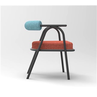 Armchair in colored fabric - Baba | IsaProject