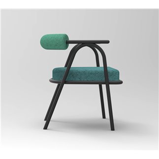 Armchair in colored fabric - Baba | IsaProject