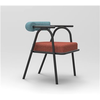 Armchair in colored fabric - Baba | IsaProject