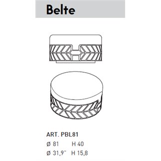 Ottoman with steel decoration - Belte | Isaproject