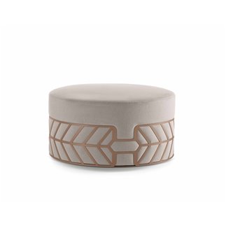 Pouf con decoro in acciaio - Belte | IsaProject