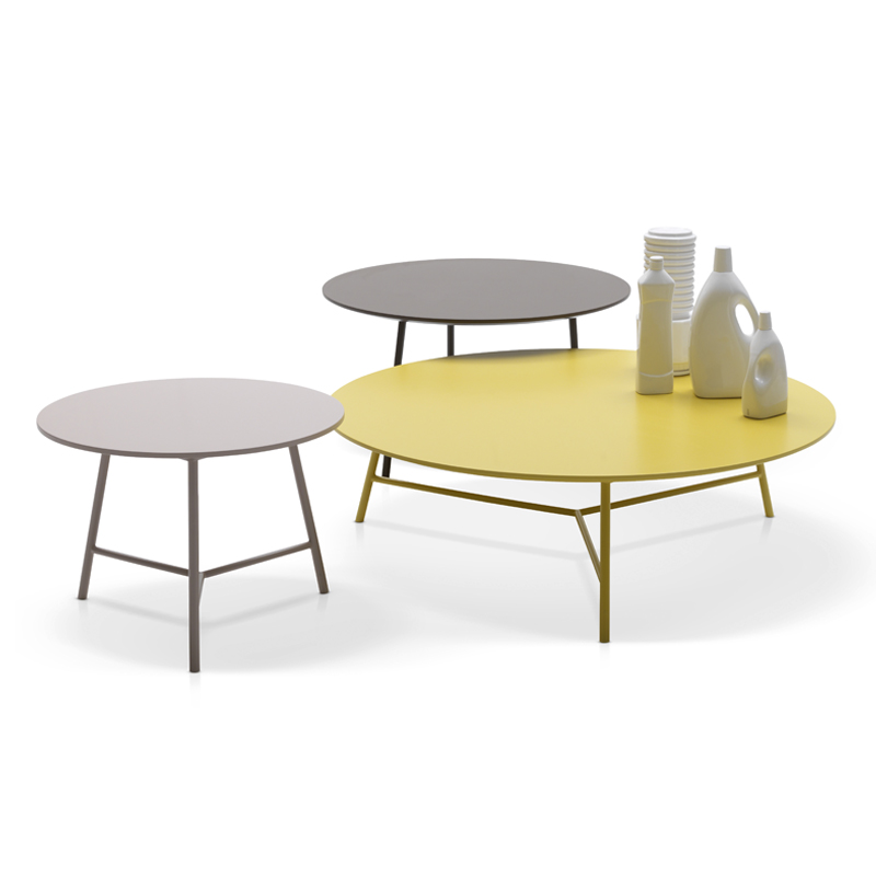 Steel Coffe Table with MDF top - Boogie | IsaProject