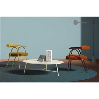 Steel Coffe Table with MDF top - Boogie | IsaProject