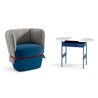 Chemise armchair in fabric or leather