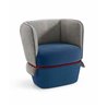 Chemise armchair in fabric or leather