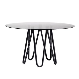 Round Table in Metal and Marble Top - Meduse | Casamania