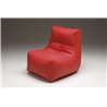 Padded armchair in eco-leather - Morfino