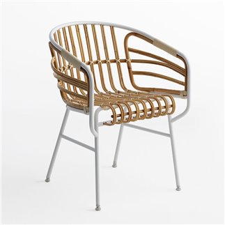 Outdoor Natural Rattan Armchair - Raphia | Casamania