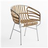 Natural rattan oudoor armchair - Raphia