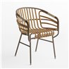 Natural rattan oudoor armchair - Raphia