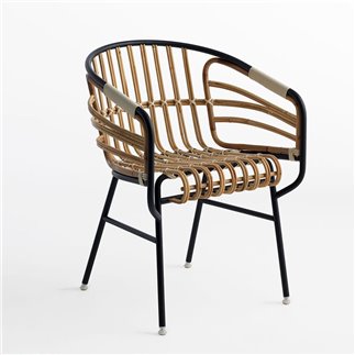 Outdoor Natural Rattan Armchair - Raphia | Casamania