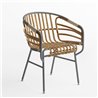 Natural rattan oudoor armchair - Raphia