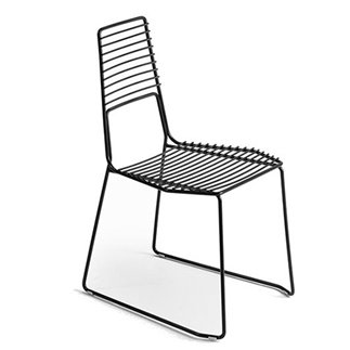 Metal Chair with Low Backrest - Alieno | Casamania