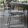 Alieno metal chair with low backrest